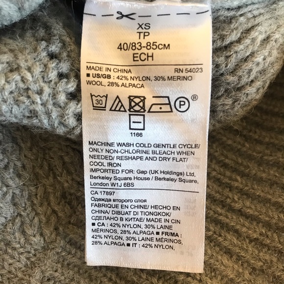 Banana Republic Grey Pom Pom Cable Knit Sweater - Picture 7 of 7